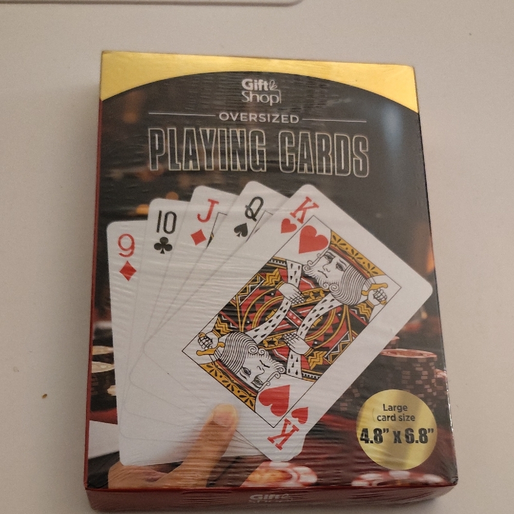 Oversized Playing Cards - Red, Black, and White
